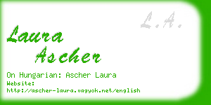 laura ascher business card